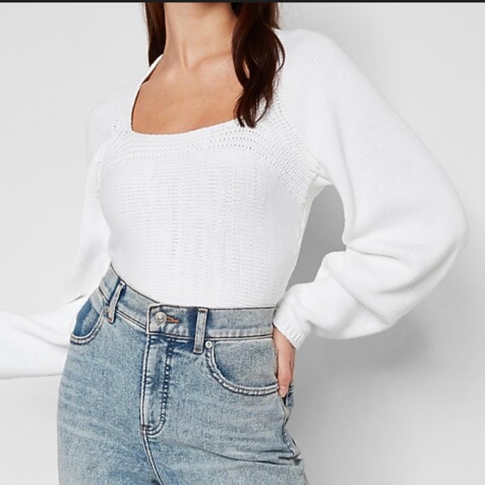 Express square neck sweater